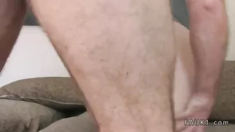 Pretty blonde is fucked in doggystyle at casting after blowjob