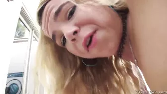 Brunette Yhivi and blonde Alina West worship fat dick then enjoy anal and cum swap