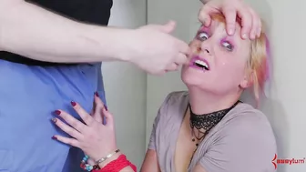 Man in mask and naked orderly feel like real wild stallions penetrating mouth and butt of poor little soul Tanzi