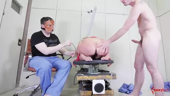 Man in mask and naked orderly feel like real wild stallions penetrating mouth and butt of poor little soul Tanzi