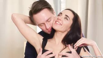 Beautiful lady of pleasure Kerry Cherry has sweet anal sex with client at home