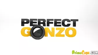 Brunette slut is happy to obtain cum over big breasts after anal fucking