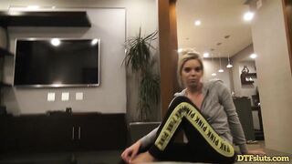 Anal fucking in living room makes blonde Trisha Parks happy