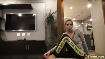 Anal fucking in living room makes blonde Trisha Parks happy