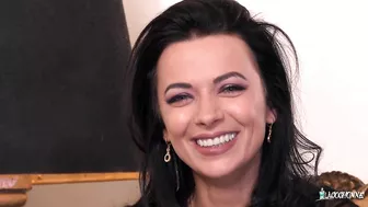 Brunette Romanian MILF fucked in both holes and creampied