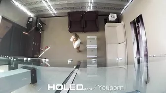 Hot babe with pierced nipples toys asshole and enjoys anal