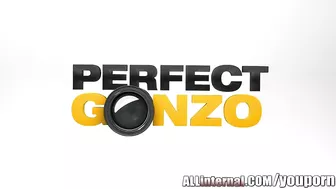 Partner is going to fill brunette bitch's anal with cum