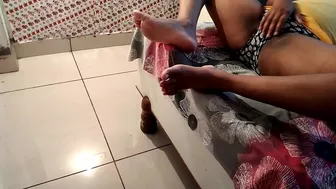 Beautiful and busty Desi bhabhi with a tight pussy fucks with her dildo Beautiful and busty Desi bhabhi with a tight pussy fucks with her dildo