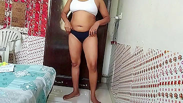 Busty bhabhi whore masturbates on camera every day