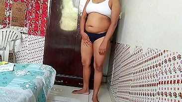 Busty bhabhi whore masturbates on camera every day