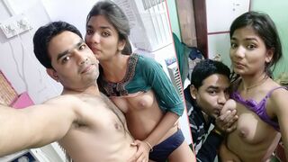 Desi brother and sister make out on the bed in front of the camera