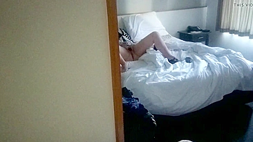 Mom caught masturbating, in the morning in the in a warm bed!