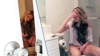 I caught my teen sister masturbating so i fucked her tight pussy