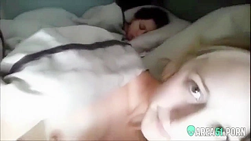 Hot video of eccentric gal caught masturbating near sleeping sister