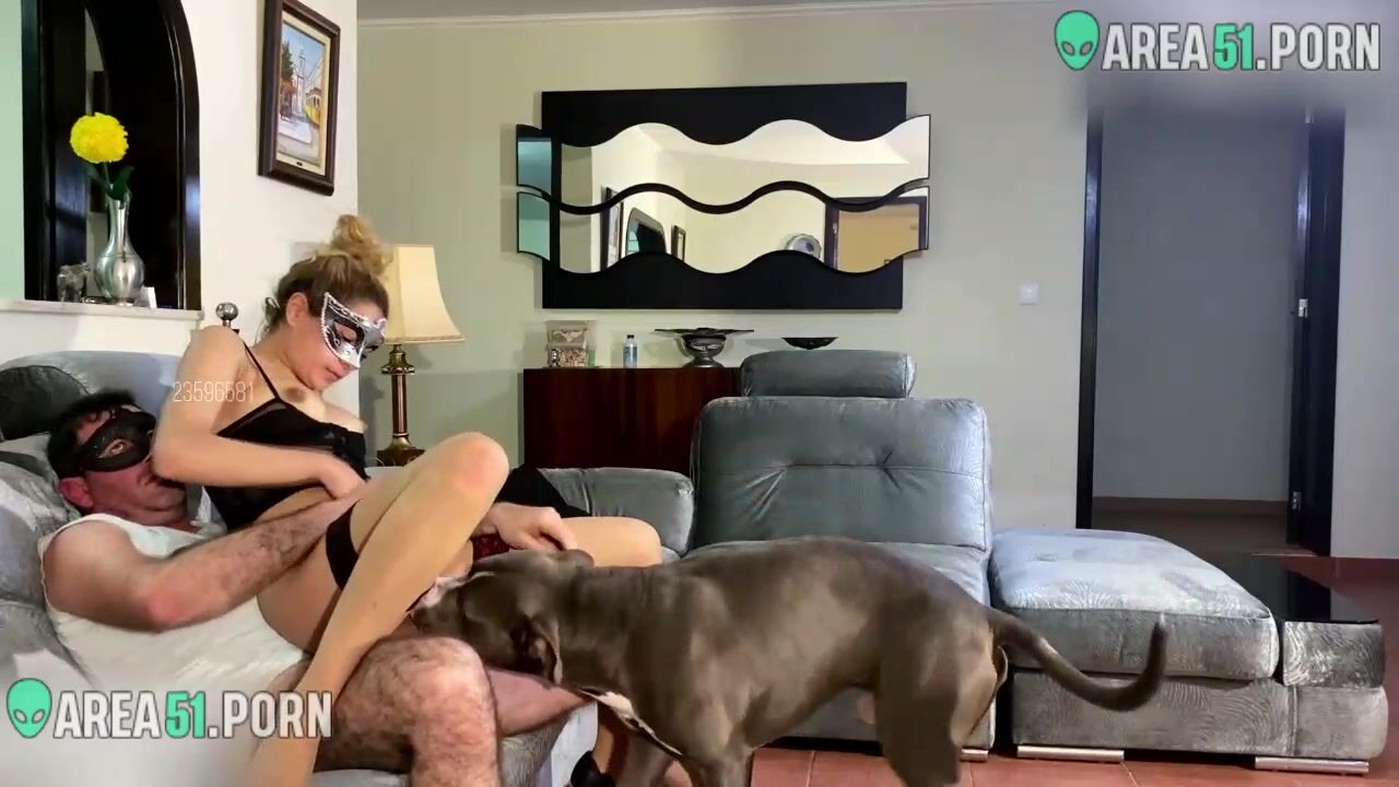 Sexy wife endures kinky sex with a dog to please her husband AREA51.PORN