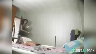 Spy cam caught my salacious wifey pleasing her own pussy Spy cam caught my salacious wifey pleasing her own pussy