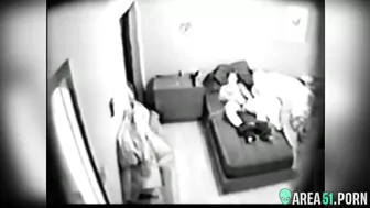 Hot MILF chilling and masturbate in front of hacked ip cam