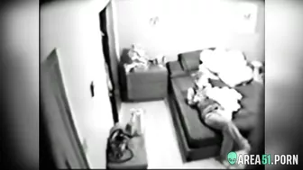 Voluptuous MILF caught masturbate in front of hacked ip cam