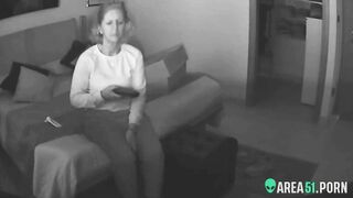 Watch what mommy does at home when alone, i caught as she masturbate