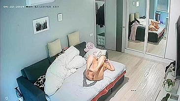 Hidden cam captures mom masturbating and sexting with her lover