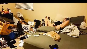 Hacked ip camera caught redheaded teenage daughter masturbating