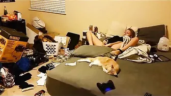 Hacked ip camera caught redheaded teenage daughter masturbating