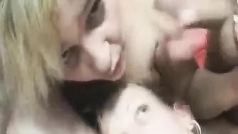 Filthy old father fucked his teen 19-yo old daughter and her mom