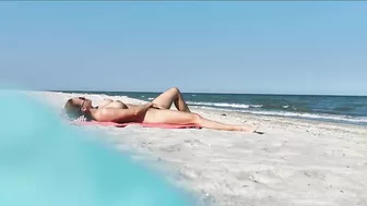 I caught kinky MILF masturbating on the public beach I caught kinky MILF masturbating on the public beach