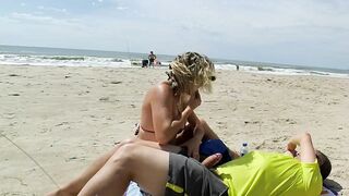 I caught a mutual masturbation kinky couple on a public beach