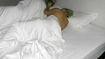 A hidden camera caught my wife masturbating while I was sleeping