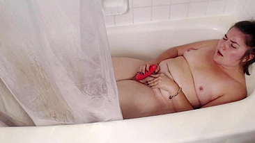 Hidden cam caught masturbate in the bathtub clit stimulation quick orgasms