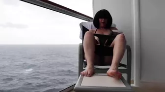 I record my wife masturbating on the deck of an ocean cruise ship
