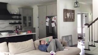 Hidden cam caught, wife has her hand in her pants masturbating