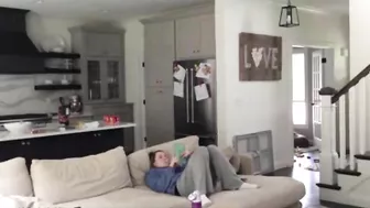 Hidden cam caught, wife has her hand in her pants masturbating