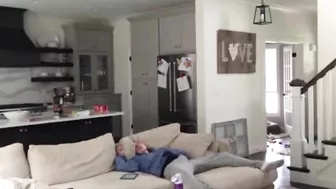 Hidden cam caught, wife has her hand in her pants masturbating