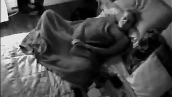 My wife's morning masturbation before breakfast caught on hidden camera