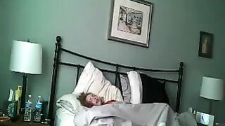 Wife has a headache, she decided to masturbate and caught on hidden camera