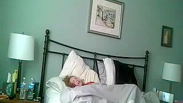 Wife has a headache, she decided to masturbate and caught on hidden camera
