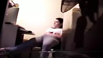 Crafty careless wife hides and masturbates, but gets caught on spy camera