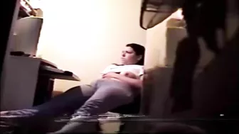 Crafty careless wife hides and masturbates, but gets caught on spy camera