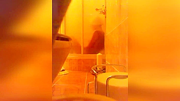 Wife caught masturbating in the shower cabin after hard day at work