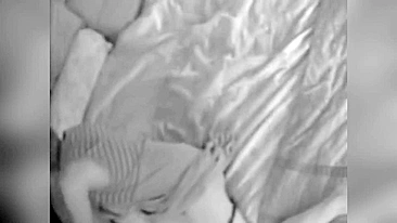 Naughty wife lies under hidden camera and gets caught masturbating