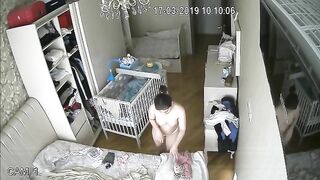 Sexy cutie babysitter caught masturbating on hidden cam while changing clothes