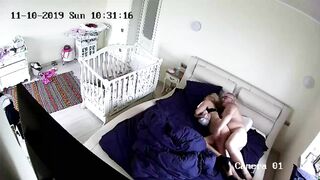 Spy camera caught husband fucking babysitter while wife in the shopping