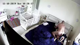 Spy camera caught husband fucking babysitter while wife in the shopping