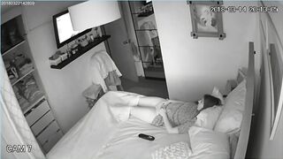 Sister enjoys porn without knowing she is caught masturbating in bed