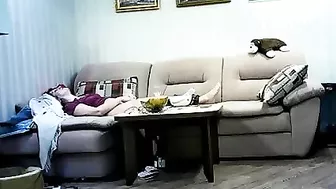 Mom is caught masturbating on the couch to sounds of Game of Thrones Mom is caught masturbating on the couch to sounds of Game of Thrones