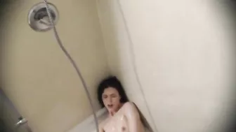 Wife showering includes solo sex act in caught masturbating video