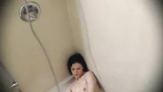 Wife showering includes solo sex act in caught masturbating video