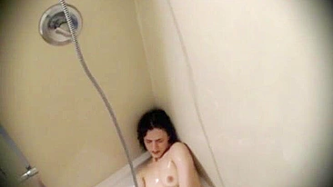 Wife showering includes solo sex act in caught masturbating video